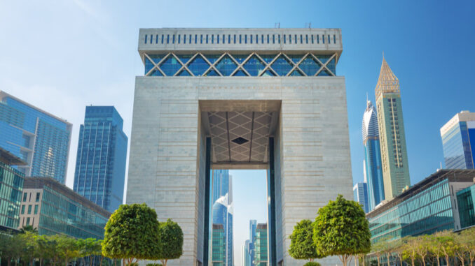 An image of the Dubai International Financial Centre